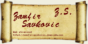 Zamfir Savković vizit kartica